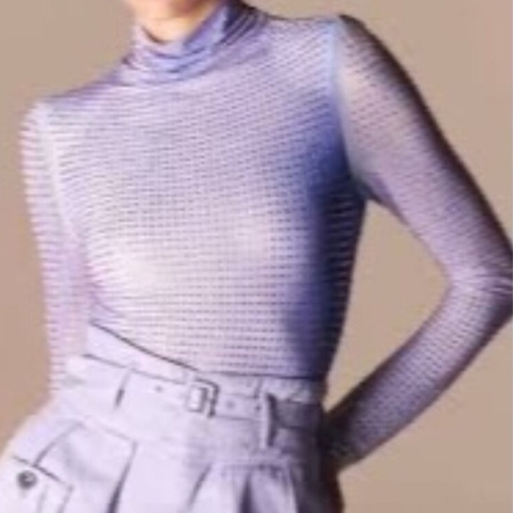 Jonathan Simkhai Crystal
Desirae Rhinestone Sheer Mesh Long Sleeve Top